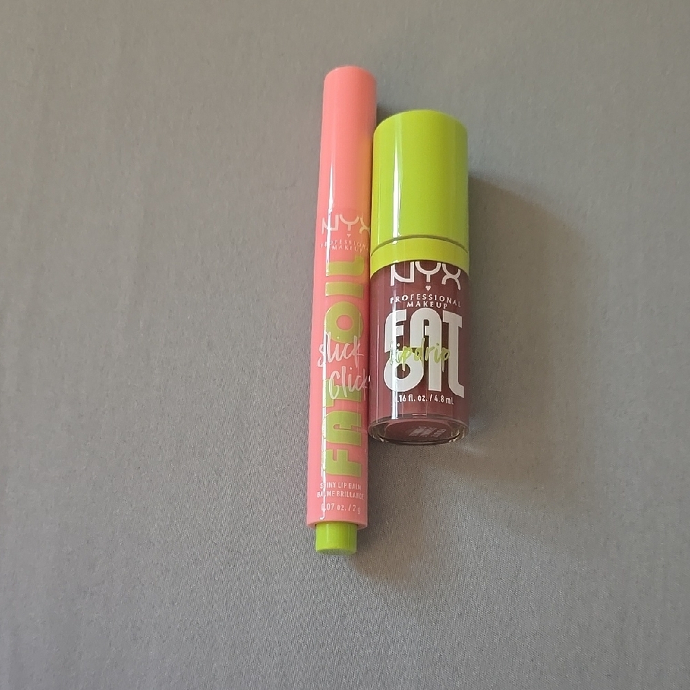 NYX Fat Lip Oil Set In Clout & Sprinkle Sprinkle